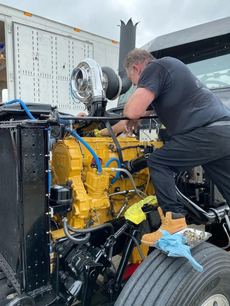 Mario working on the engine